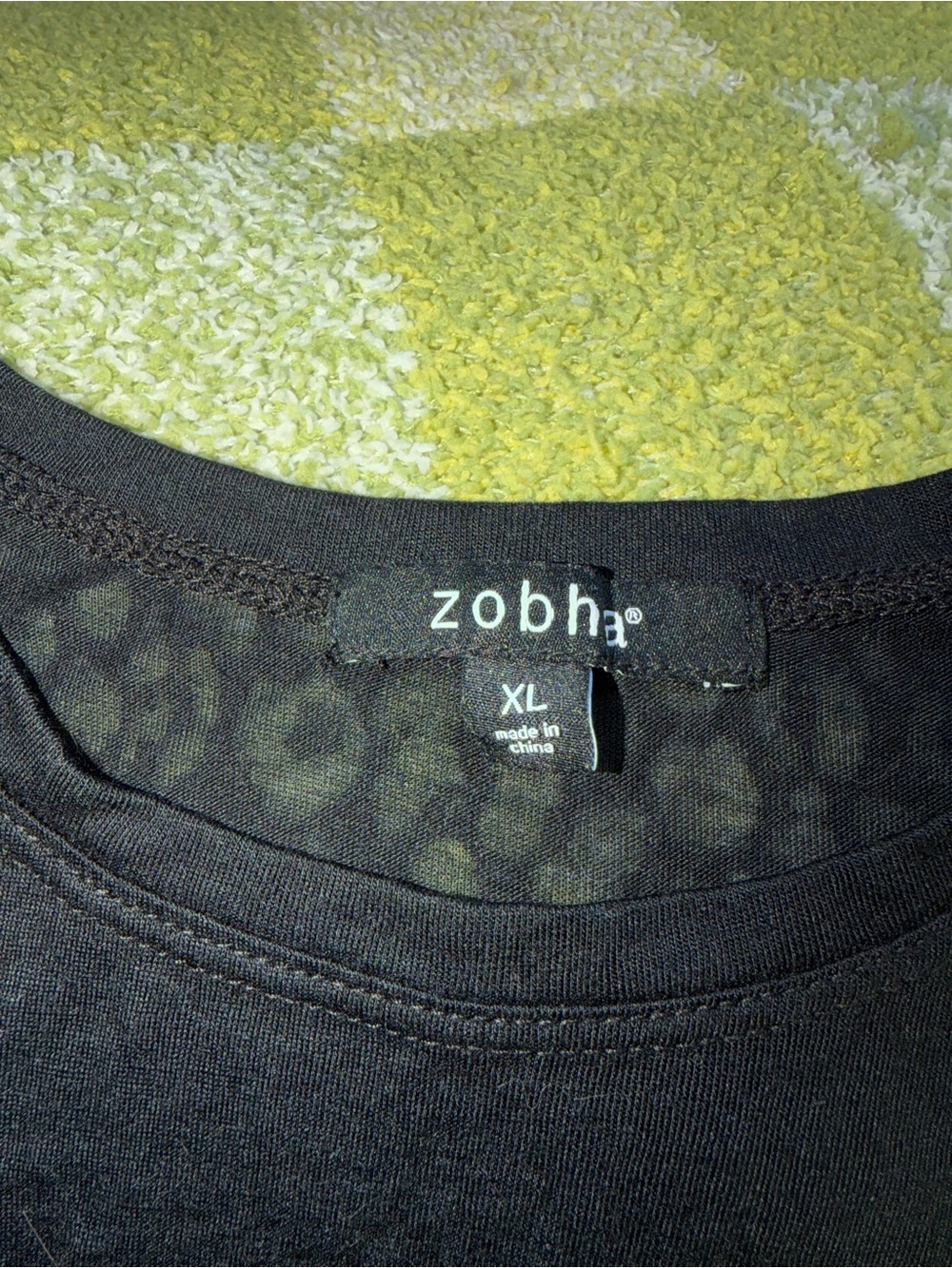 Zobha Black Leopard Tank Top